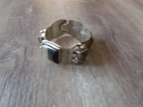 COLLECTIBLE WOMEN'S HECHO EN MEXICO BLACK STONE BRACELET - Picture 2 of 2
