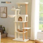 PAWZ Road Cat Tree Tower Scratching Post Wood Condo House with 2 Large Top Perch