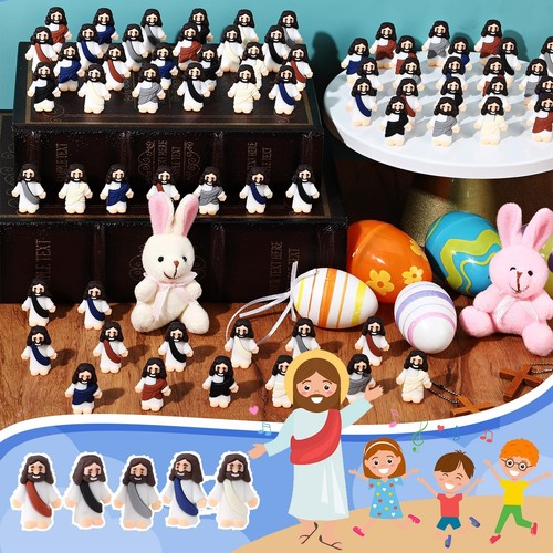Bememo 100 Pcs Jésus Jouets Petit Jésus Figurine Miniature Jésus Poupée Minuscule Jes... - Photo 3/6