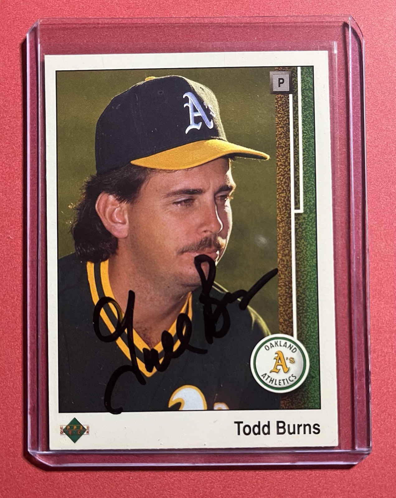 Signed Auto 1989 Upper Deck Todd Burns #718