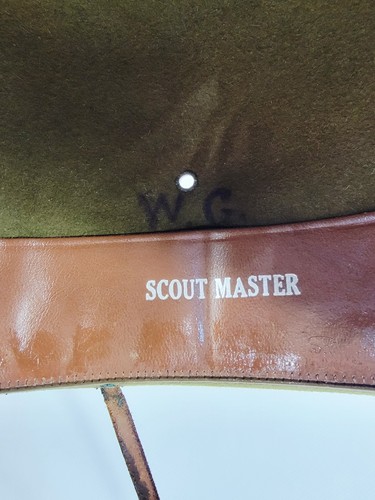 Boy Scouts Of America Official Scout Masters Campaign Hat & Wooden Holder BSA - Picture 21 of 24