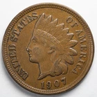 1907 Indian Head Penny Cent Extremely Fine (XF)
