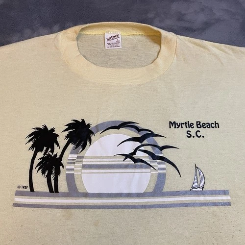 VTG 80s Single Stitch T-Shirt Men’s Medium Myrtle Beach Suns 1980s vintage concert t-shirt, vintage, size M, single stitch, B+ condition