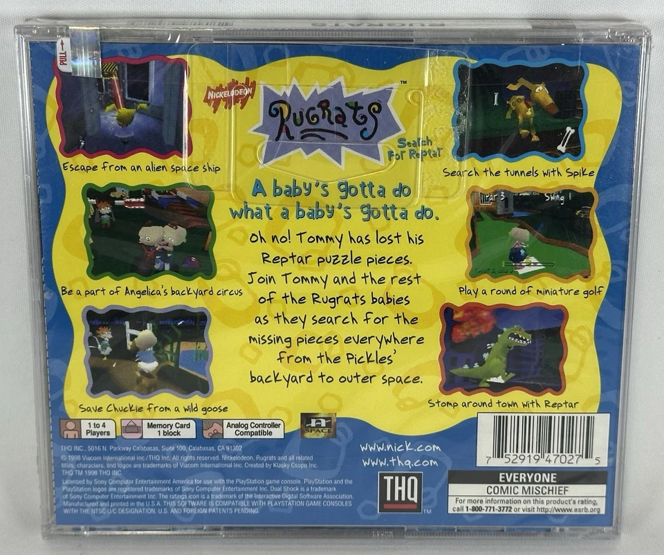 RUGRATS SEARCH FOR REPTAR - SONY PLAYSTATION 1 PS1 *BRAND NEW & SEALED* - Image 2 of 2