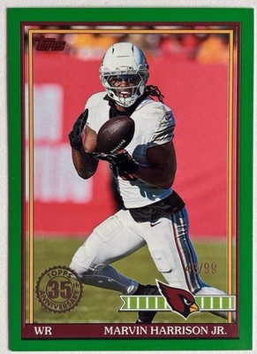 2026 Topps 1991 Topps Football MARVIN HARRISON JR. Green #91TF-1 43/99 Cardinals