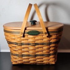 Longaberger Traditions Collection Fellowship Basket 1997 Double Swing Handle