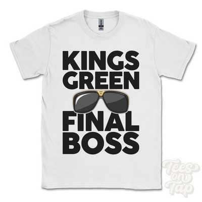 KINGS GREEN FINAL BOSS T-SHIRT funny xmas gift king's lynn norfolk england