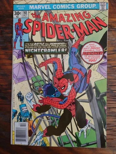 THE AMAZING SPIDER-MAN #161 Jigsaw Cameo as Sniper Oct 1976 VG