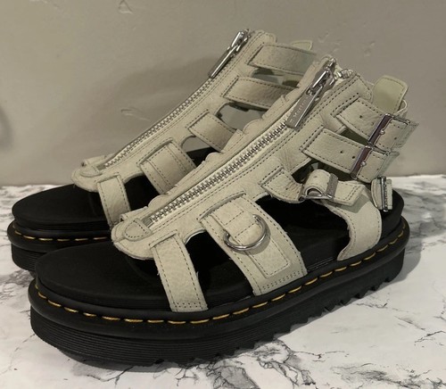 Sandali Dr Martens donna Olson gladiatore plateau pelle fumè come nuovi taglia 10 nuovi senza scatola - Foto 5 di 12