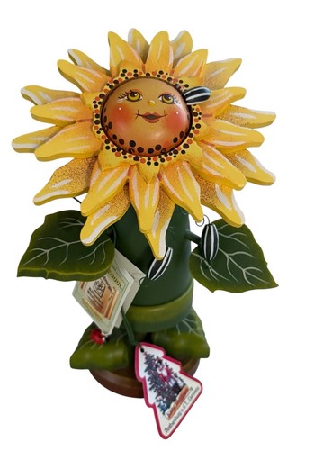 Original HolzKnoddl Kathe Wohlfahrt Sonnenblume Blume Holz Räuchergefäß Räuchermann