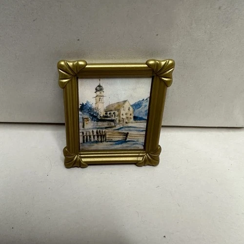Vintage Playmobil Victorian Mansion EASEL & PAINTING in Gold Gild Frame Part