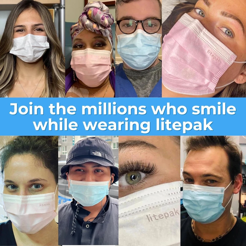 125-Pack Disposable Face Mask Premium Comfort Earloops with Dispenser Box - Image 3 of 4