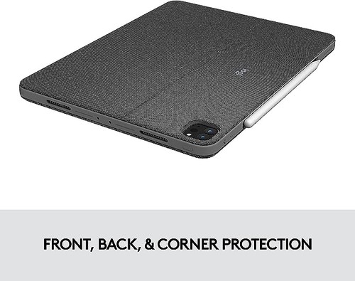 Logitech Touch iPad Pro 12.9 cavalletto tastiera retroilluminato 920-010097 - grigio Oxford - Foto 3 di 4