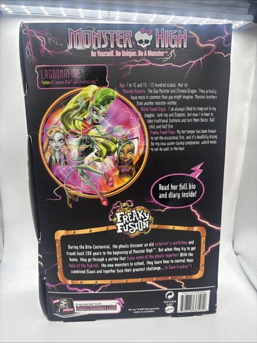 2013 Monster High "Freaky Fusion" Series LAGOONAFIRE NIB - NRFB! - Picture 3 of 9
