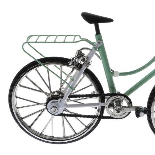 1:10 Alloy Diecast Bike Dutch Style Bicycle Model MY-0056-5, Green - Picture 5 of 5