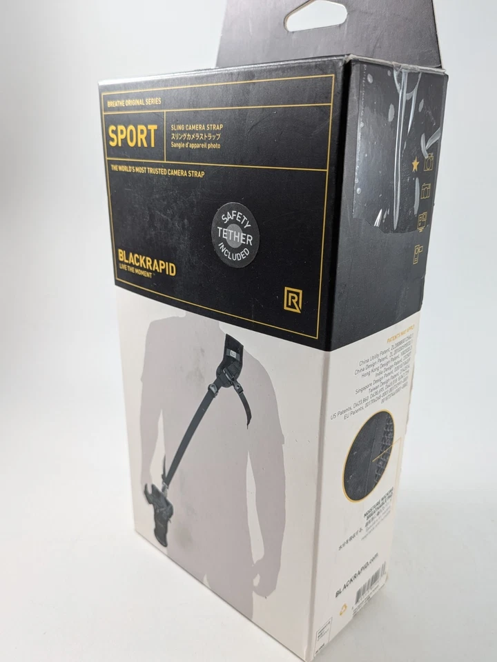 Correa para cámara BLACKRAPID Sport Breathe 361005 con honda lateral derecho. Caja abierta Foto 3 de 4