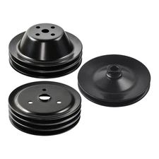 Power Steering Short Water Pump Crankshaft Pulley 1/2/3 Groove For SBC Chevy SWP
