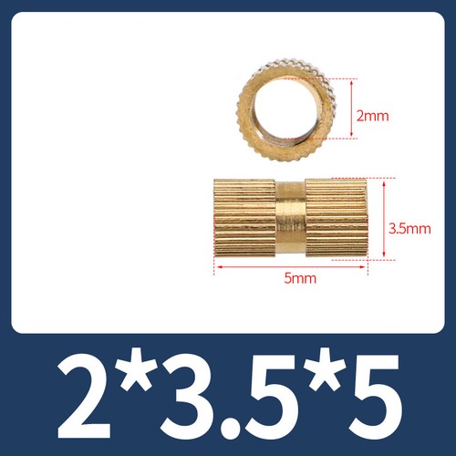 M1.4 M1.6 M2 M3 M4 M5 M6 M8 M10 Brass Round Threaded Knurl Insert Embedded Nut - Picture 14 of 77