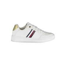 Image of Tommy Hilfiger White Polyurethane Women Sneaker