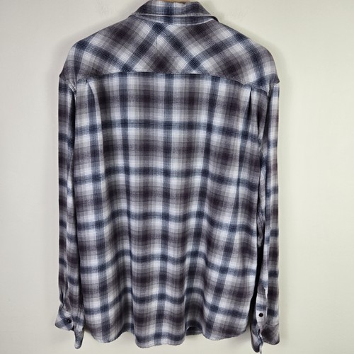 Rails Shirt Mens XL Gray Blue Plaid Brushed Lennox Shadow Vermillion Flannel - Picture 7 of 12