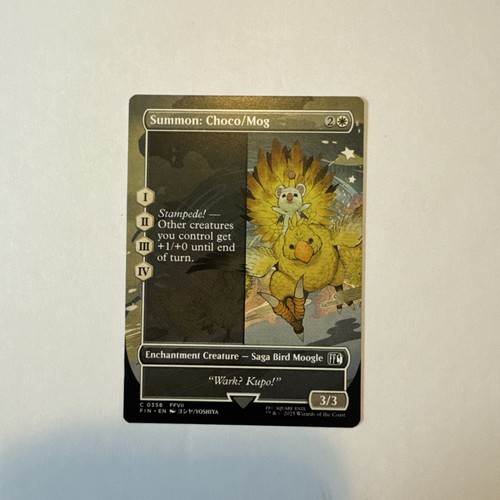 NM Borderless Summon: Choco/Mog (MTG Final Fantasy, White Common) - Picture 1 of 2