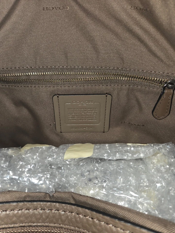 Bolso de hombro Coach Edie de cuero granulado/gamuza Foto 4 de 4