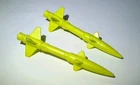 GI JOE 1988 PHANTOM X-19 STEALTH FIGHTER SMALL MISSILE ROCKET VEHICLE PART X 2