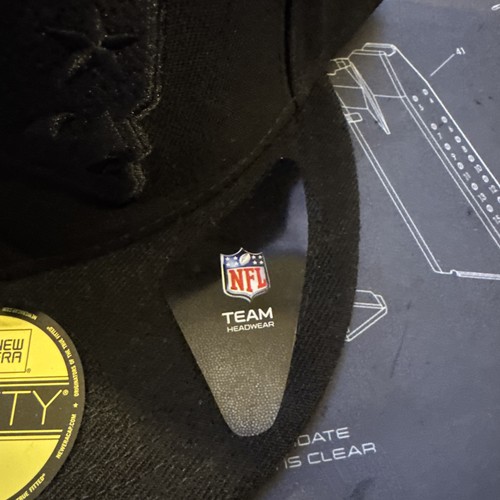 New England Patriots Hat Cap New Era 8 59Fifty Fitted Black Flat Bill - Picture 3 of 10