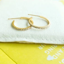 Julie Vos Windsor Cubic Zirconia Small Hoop Earrings - Gold