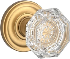 Baldwin PS.CRY.TRR Crystal Passage Door Knob - Brass