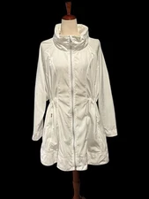 ATHLETA Drip Drop Jacket White Rain Coat Style 591159 Women’s 1X
