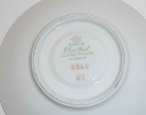 Eberthal Set da tè in porcellana 15 pezzi W. Germania # 3349 MCM per 5 Baviera RARO - Foto 19 di 20