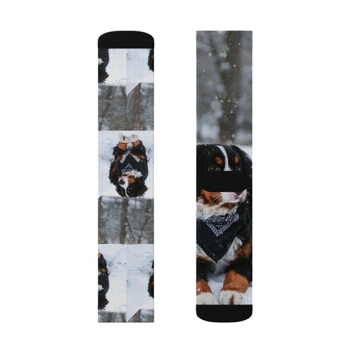 Cute PuP Winter Walk Sublimation Socks - Picture 12 of 13