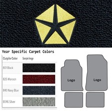 Acc 1987-1989 Chrysler Conquest Pentastar Logo 4pc Cutpile Floor Mats
