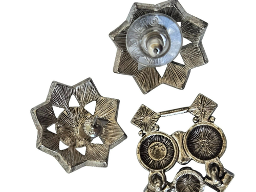 Conjunto de pulsera y pendientes Monet de diamantes de imitación y esmalte de marcasita tono plata - Imagen 7 de 7
