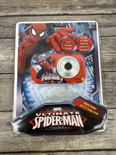 Marvel Spider-Man Digital Camera 1.5” Preview Screen Editing Software New