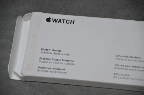 Correa de reloj Apple genuina cuero escarlata moderna hebilla mediana M MY672ZM/A nueva - Imagen 4 de 6