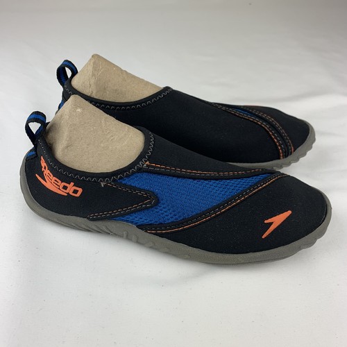 Speedo Sz 4 Surf Walker Pro Water Shoes Boy's Black/Cobalt Blue - Picture 3 of 9
