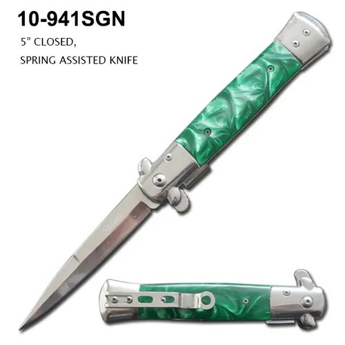(WHOLESALE LOT x 14) Italian Milano Style Spring Assisted Pocket Knife - 941S - Picture 5 of 8