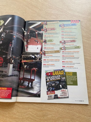 4x4 Garage Magazine Fall 2010 Jeep JK Off Road Wrangler Lift Trail Rig Tires - Picture 2 of 3