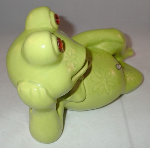 SELTEN Vintage Enchanto Company Faulenzend limettengrün Frosch Figur Dekor - Bild 10 von 24