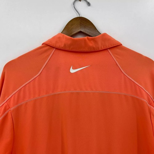 Nike Golf Polo Shirt Men's Size L Orange US Open Pebble Beach 2010 Dri-Fit Logo - Picture 8 of 10