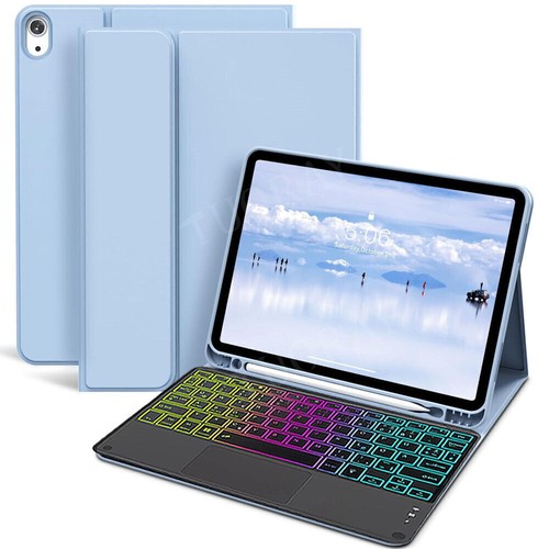 Hülle Für iPad 11/10/9/8/7th Air M3/6 Pro 11" mit QWERTZ Touchpad Tastatur Maus - Bild 7 von 67