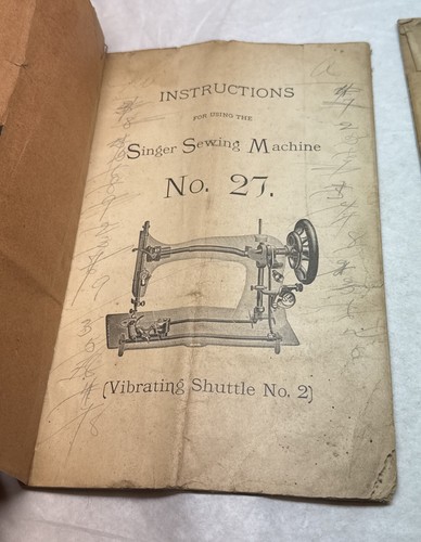 1899 Singer Sewing Machine No 27 Instructions Vibrating Shuttle & Attachments - Picture 5 of 21