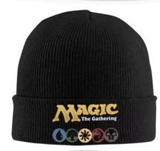 Magic The Gathering Inspired Imprinted Black Knit Winter Hat Adults/Teen