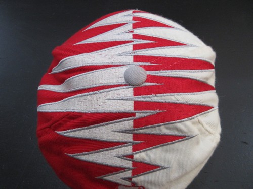 VINTAGE Ohio State Buckeyes Hat Cap Red White Starter Shockwave OSU Mens 90s - Picture 6 of 9