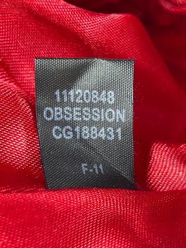 Guess Obsession CG188431 Embossed Patent Pebble Large Satchel Bag Red BAM! - Picture 17 of 21