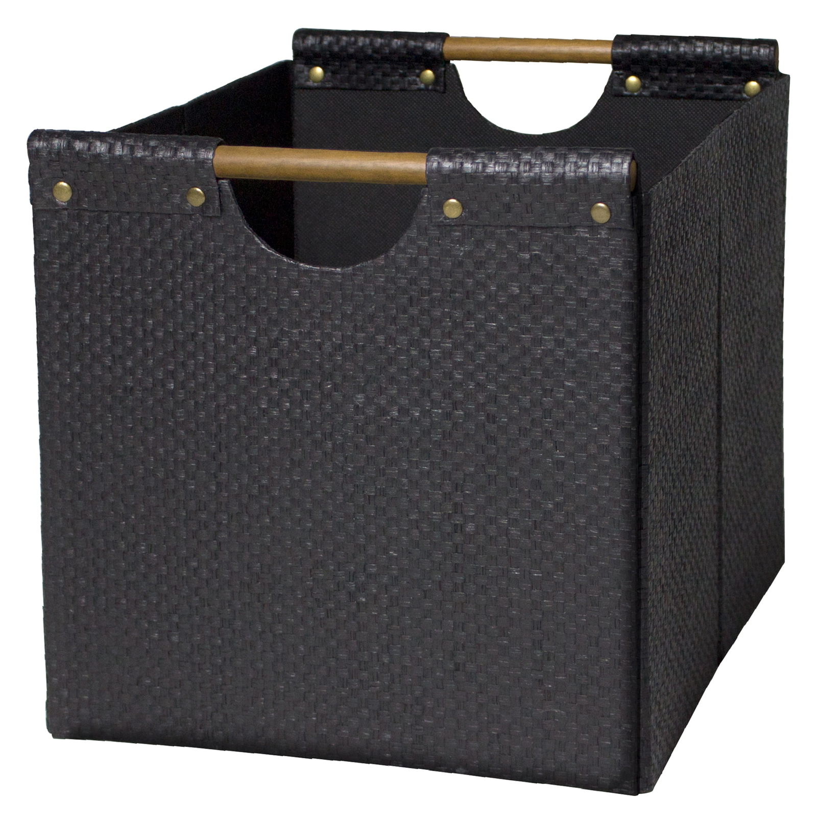 Better Homes Gardens Foldable Black Woven Storage Cube Bin-image