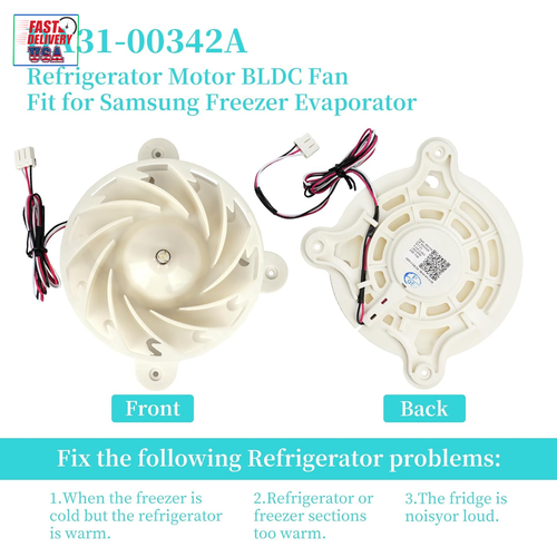 DA31-00342A Refrigerator Motor Bldc Fan Compatible with Samsung Freezer Evaporat - Picture 5 of 12