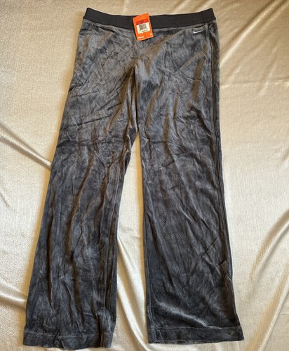 NEW Vtg Nike Y2K Pants Womens Large Velour Velvet Wide Leg Sweatpant Track Pant - Picture 2 of 7